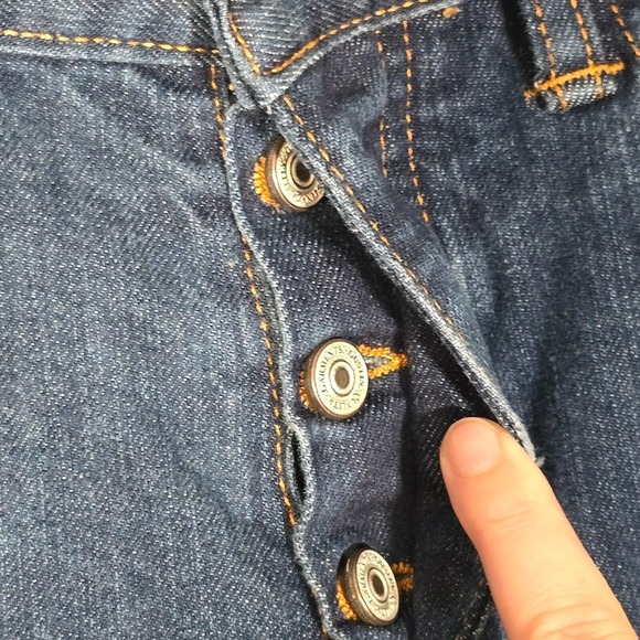 Gustin Jeans Mens 33 (Fits 29x27) Blue Straight Raw Selvedge Denim Minimalist - Picture 5 of 16